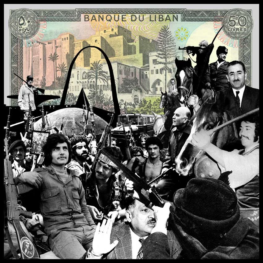 50ll F: The Failure of Modernity: 1975 The Lebanese civil war broke out on the 13th of April 1975. At that time its main protagonists could not have anticipated that it would last 15 years and involve so many local and international players in what was to become one of the most convoluted wars to have stricken any part of the world ever. At the beginning it saw the emergence of a coalition of Lebanese Muslim and leftists movements that sought to challenge the whole existing order in Lebanon. The National Movement as they came to be known was seeking reform through arms, the democratic reform of Lebanon’s backward, sectarian semi-feudal political system and the abolition of political sectarianism in the legislature, the civil service, the judiciary and the army. For that purpose they had armed themselves and organized militias, and would eventually associate the Palestinian guerrilla to their struggle. They were fighting the reactionary Lebanese Front, an alliance of right wing Christian parties, who were convinced that their identity and survival as a community was at stake. The Palestinian armed presence was the trigger of the conflict, and with their alliance with the Lebanese Left, they became an integral part of it. Although the war started with social and political ambitions aimed at creating a new order, it became from its outset increasingly sectarian, and entered the country in cycles of violence that would provoke the ruin of all previous efforts to create a modern state.