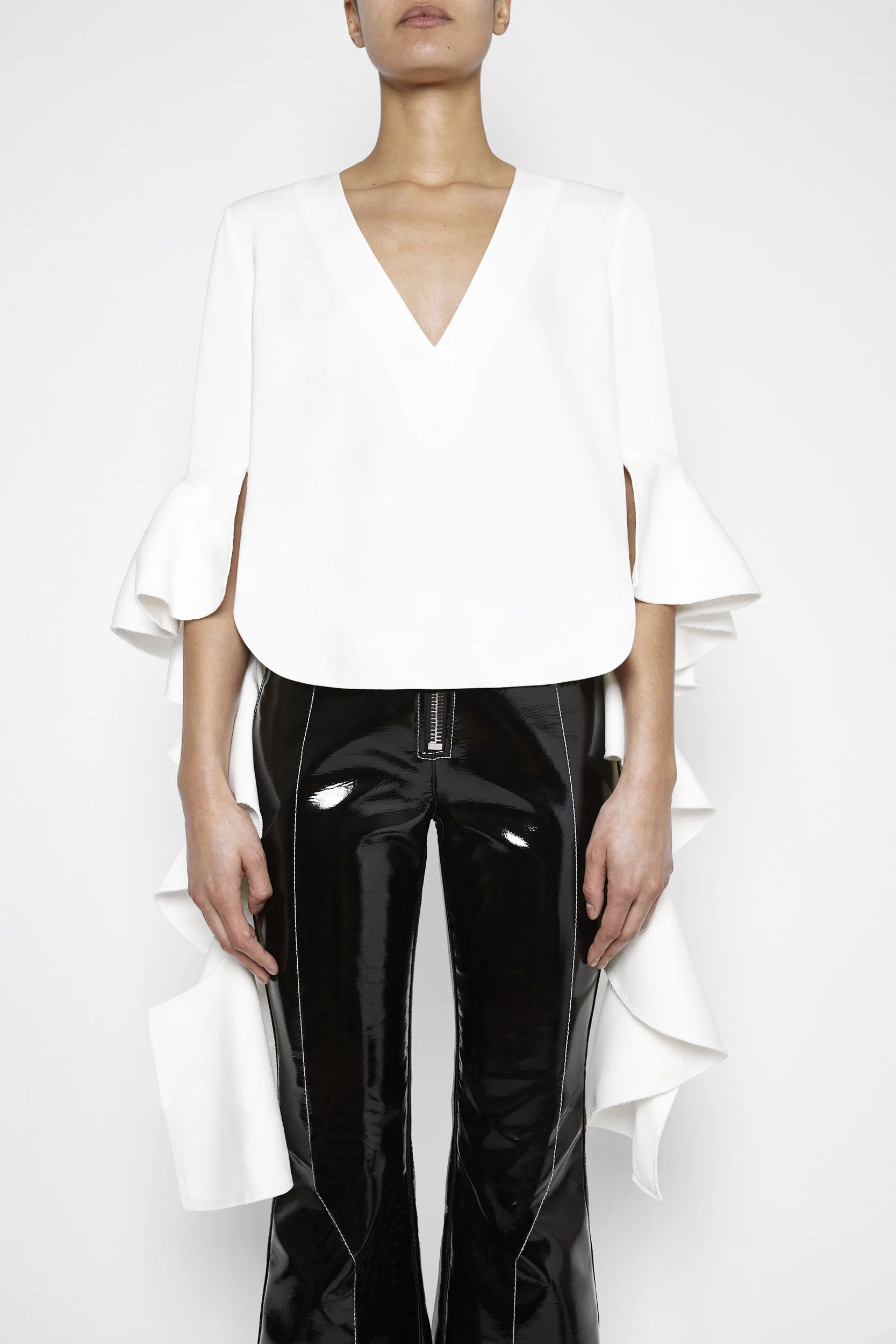 ellery-fall17-reverberation-v-neck-ruffle-top-white-front-detail.jpg