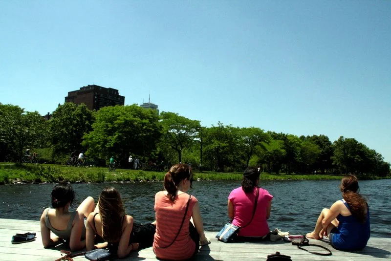 Lounging by the Charles Rives