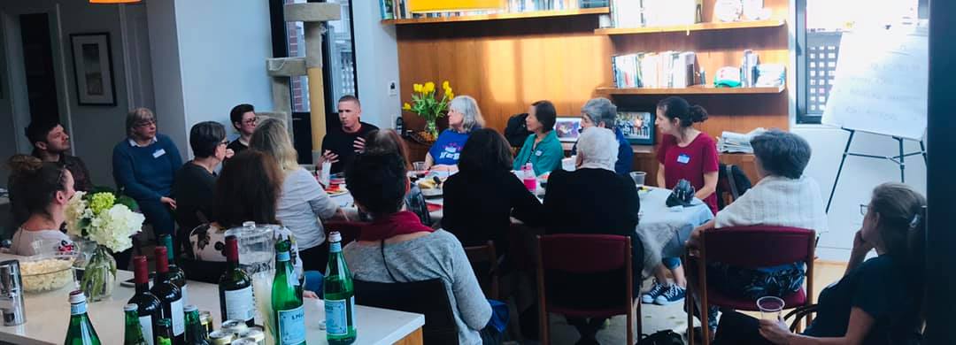DC Neighbors for Racial Justice meeting with the Washington Legal Clinic for the Homeless to get ready to fight displacement from DC’s Brookland Manor. (March 2019)