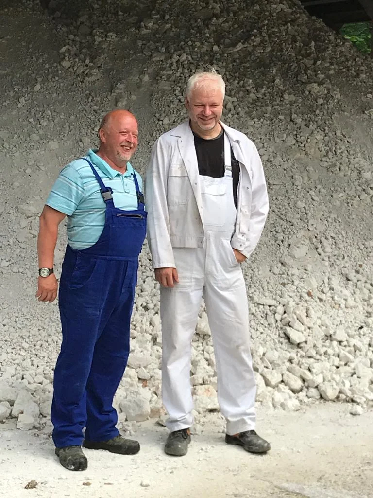 Steffen Gottschling and Andreas Kawka who operate Europe’s smallest working mine
