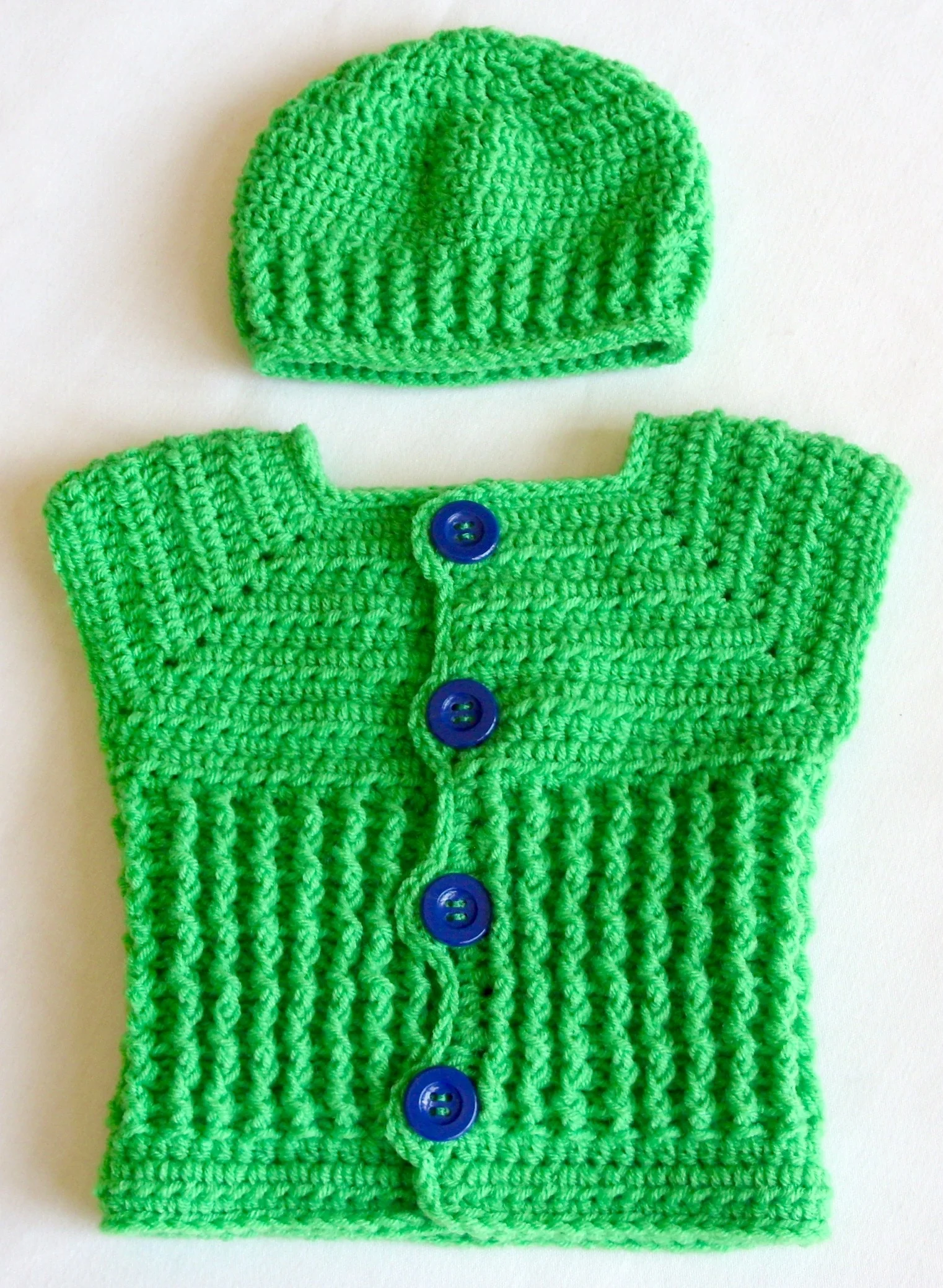Baby Boy Sweater Vest and Hat Set, Crochet Pattern, 49 — Lisa Corinne