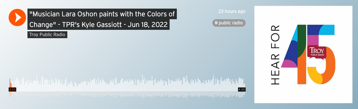 Lara Oshon Talks with Troy Public Radio
