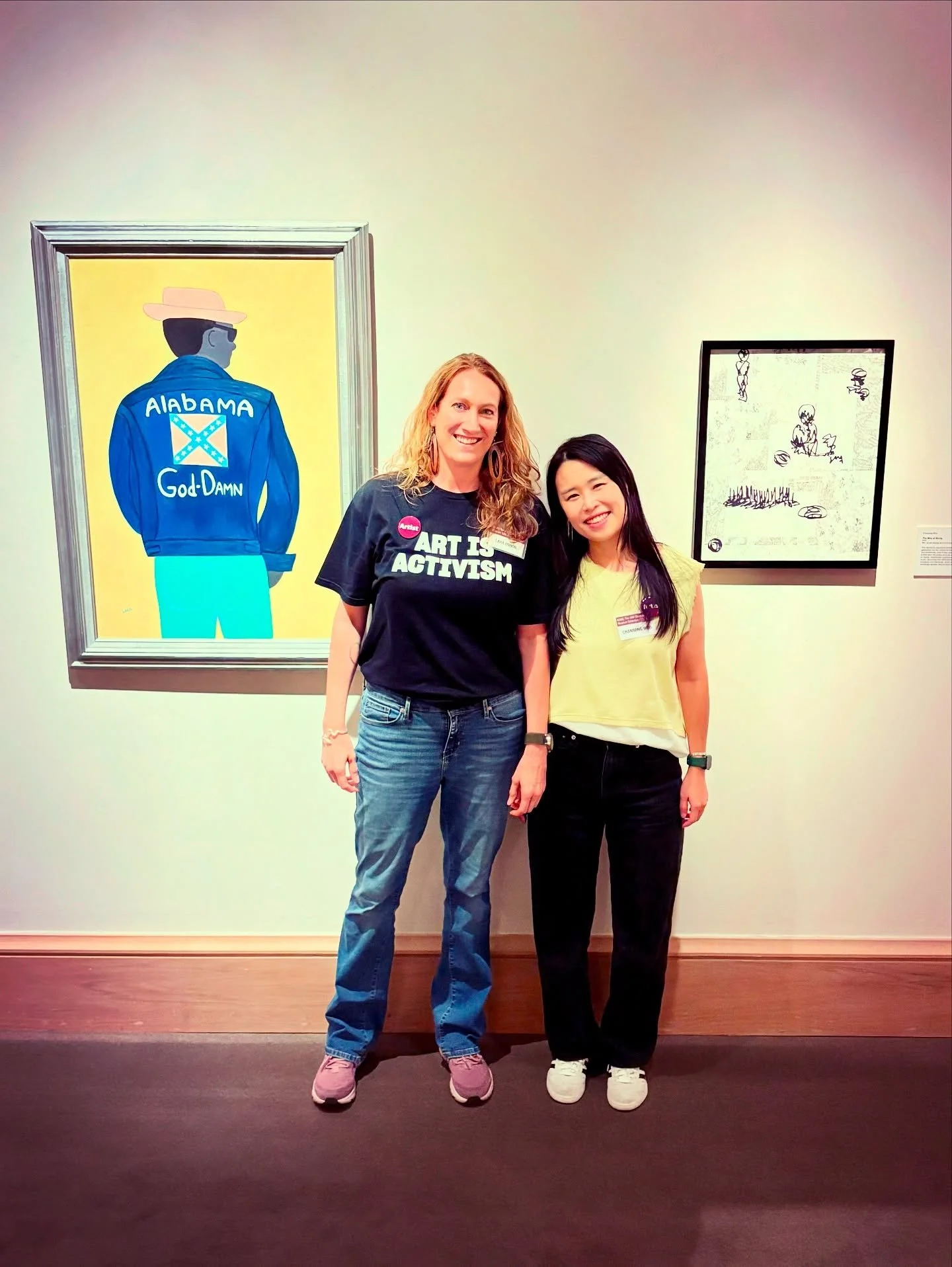 What a fun day at the museum! I really enjoyed getting to know the artist whose painting is next to mine, @chansong_woo. Tomorrow is the last day to see the &ldquo;Home&rdquo; exhibit so please go if you haven&rsquo;t. Thank you to the @montgomerymfa