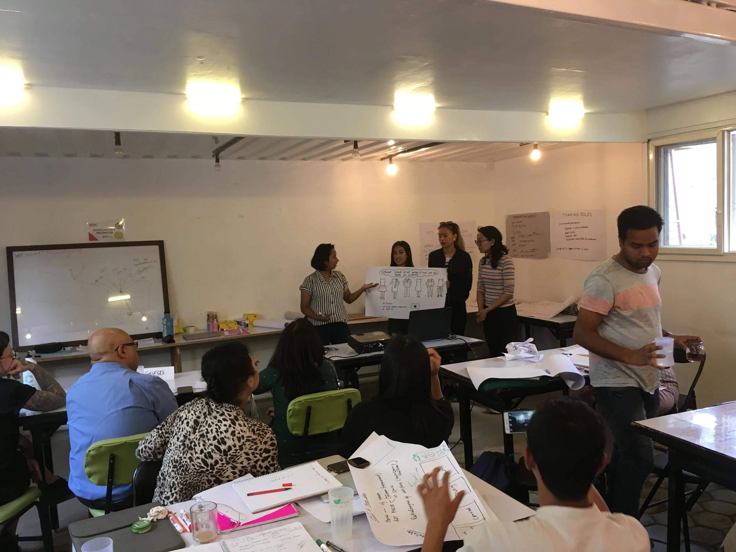 Teams pitch their ideas