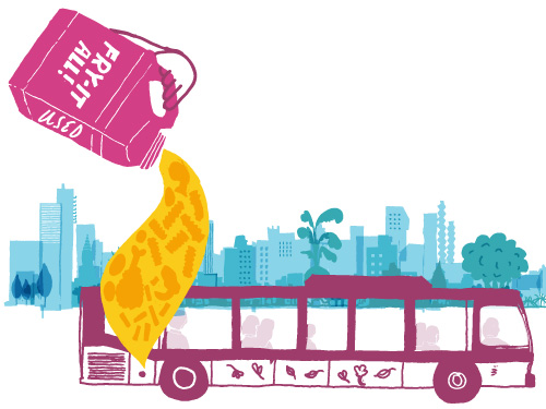 Bio Diesel Bus Public Transportation Ecological Fry Oil Reuse