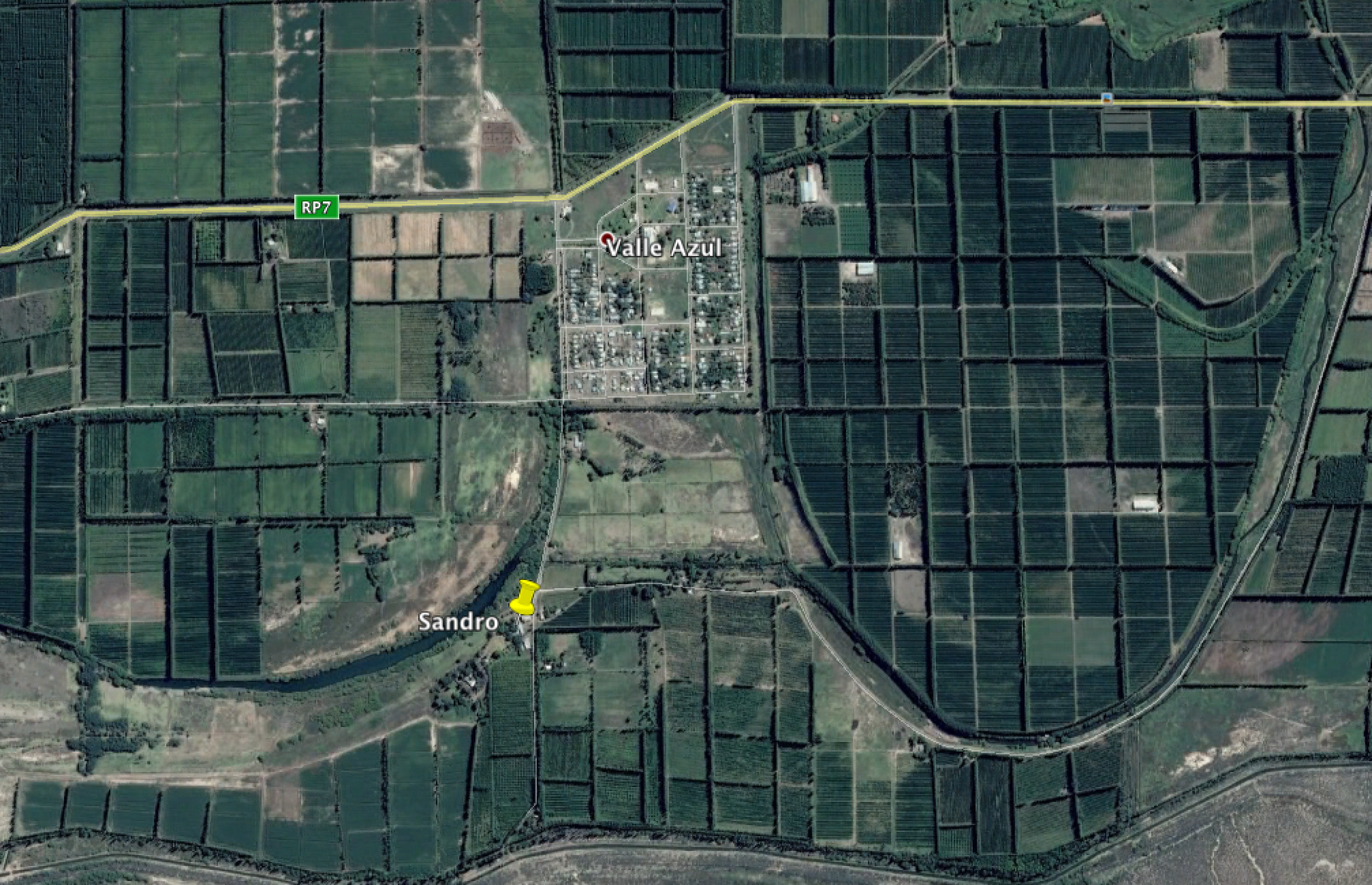 The grid of irrigation is the grid of photosynthesis.From a satellite image, this is a sea of green in an expanse of arid grasslands, bordering on desert.