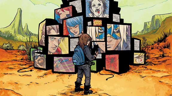 Artwork from The True Lives of the Fabulous Killjoys,&nbsp;2013, Dark Horse Comics, written by Gerard Way and Shaun Simon, artwork by Becky Cloonan