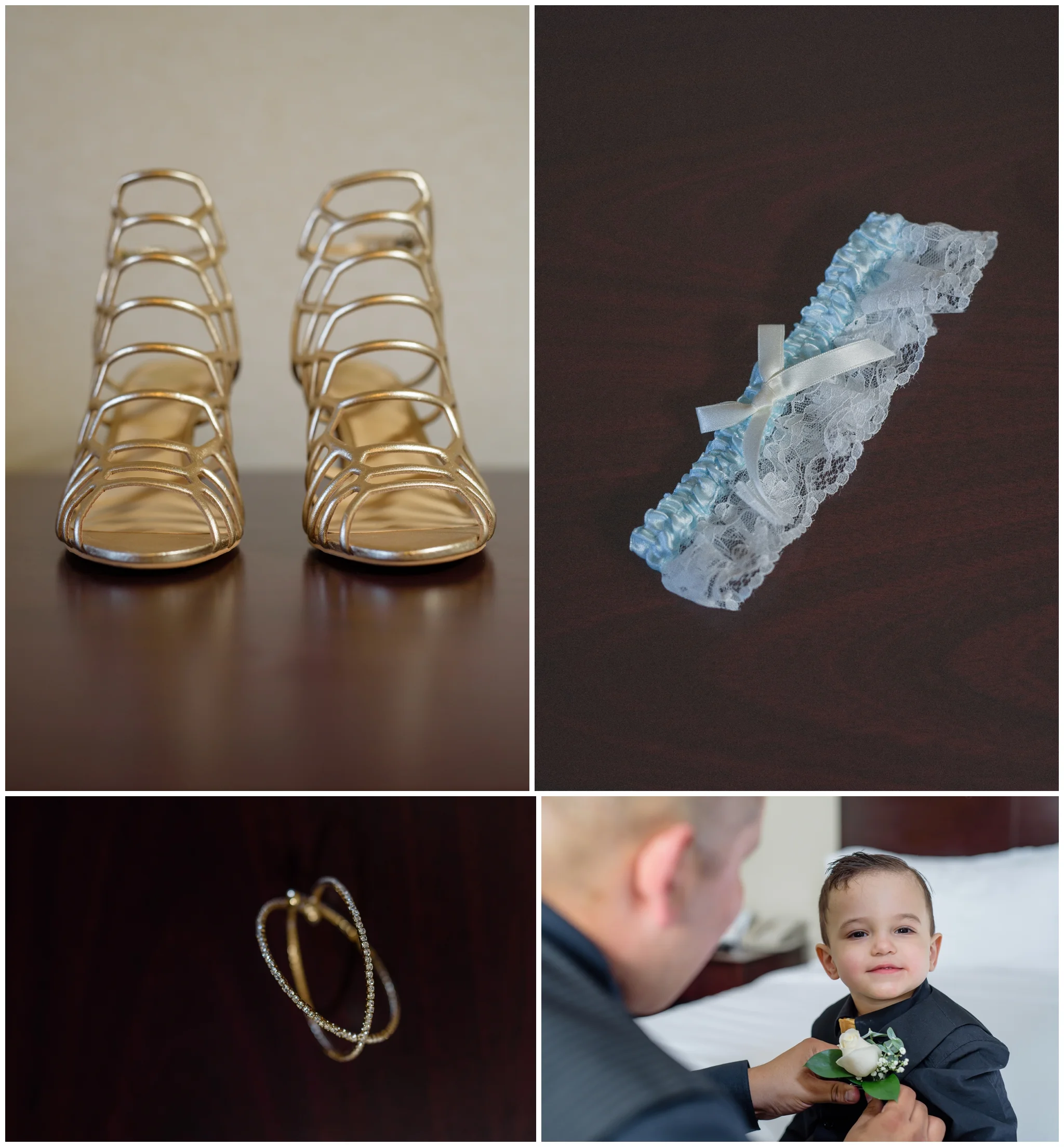 I love it when I have a nice table and daylight to work with when it comes to detail shots but what I love the most is when groom is right in the same hotel. This adorable kid was shy at first but he warmed up to me and let me take these really cool snaps of him getting all ready for his parent's big wedding.