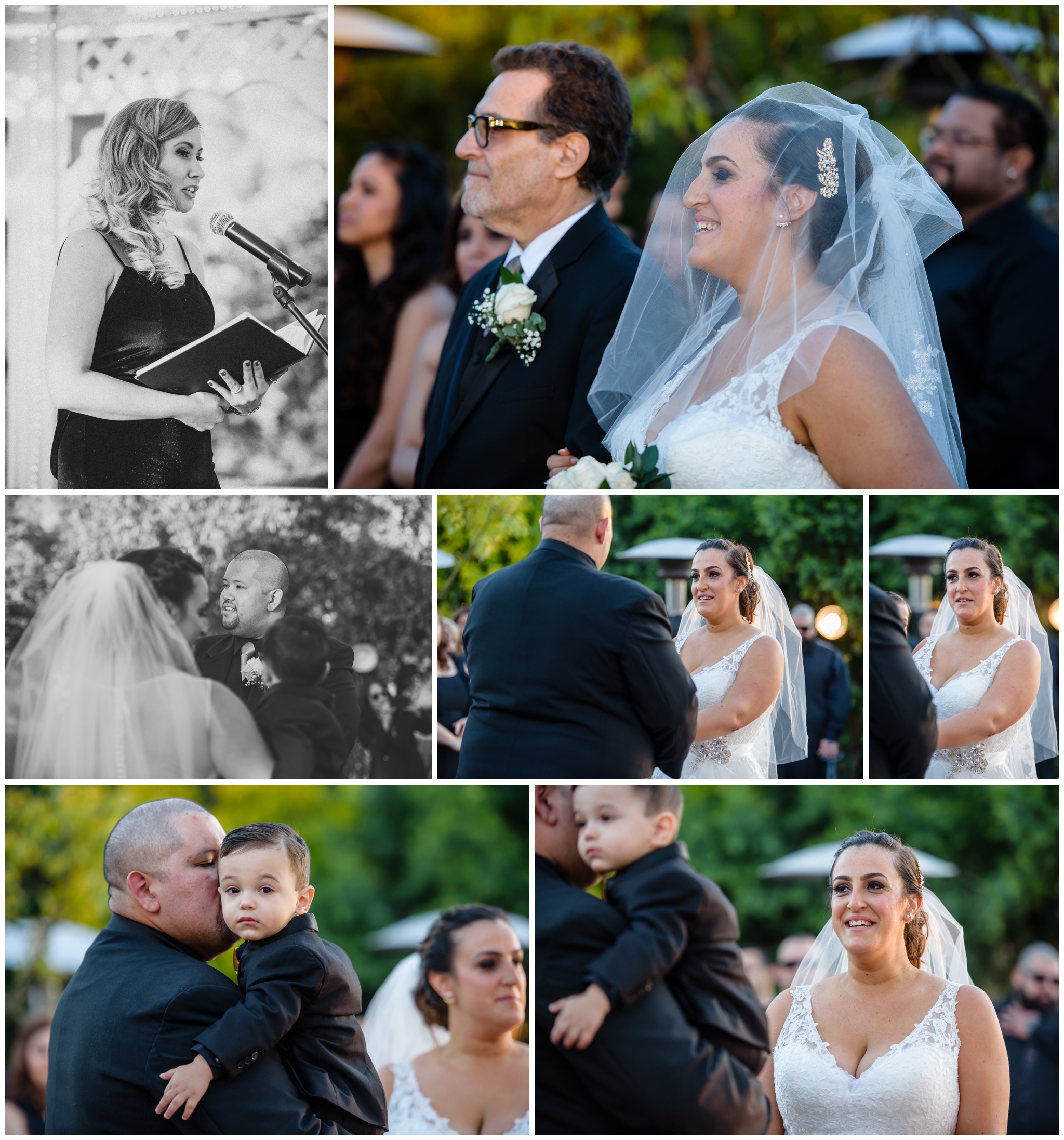 Our favorite part about capturing these ceremony photos are the emotions on the bride and grooms face. They are so happy for this day to finally come. We got lucky for the most part in that the sun was not blinding everyone. I managed to find the angles that would look the best with the darkest backgrounds. I love how the photos turned out!