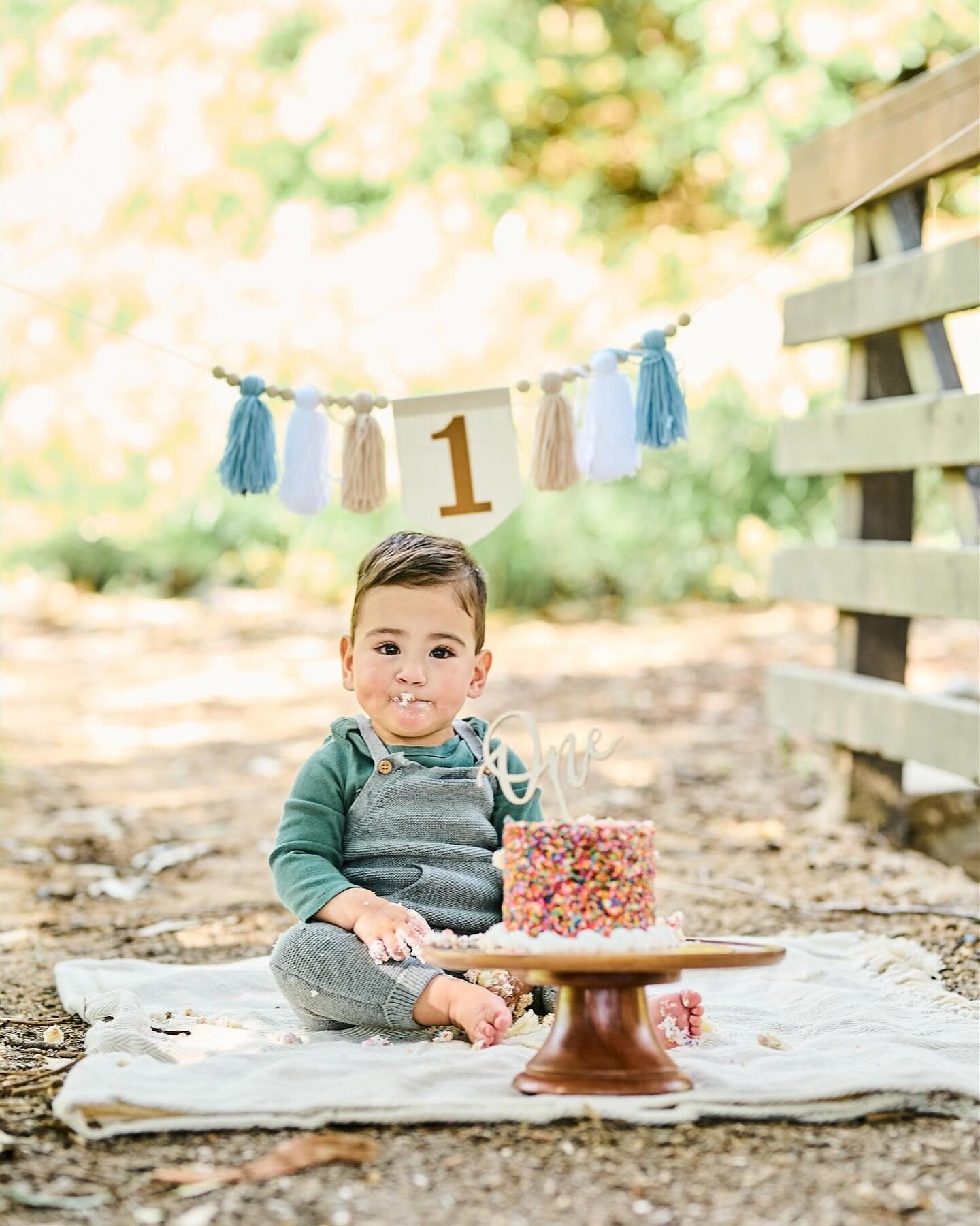 #smashcake #cakesmash #1yearold @krissy.krys.86 #this kid is gonna be a heart breaker.