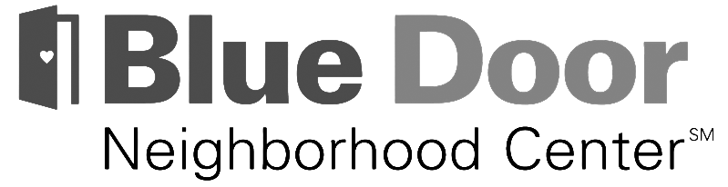 Transparent Bluedoor Neighborhood Center Logo BW.png