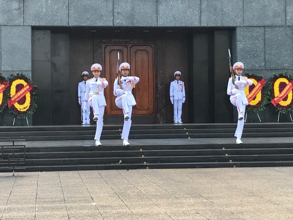 Changing of the guard at Ho Chi Minh's Masoleum