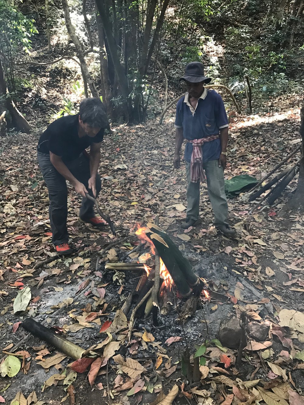 Making lunch in the jungle