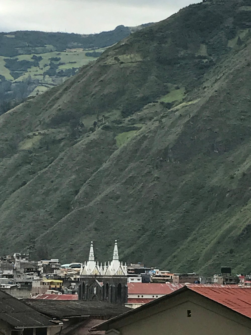 View of Baños from the hillside