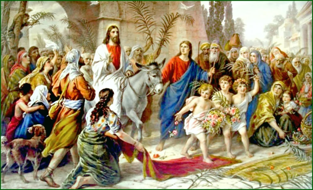 All of the intrigue of the greatest story ever told comes together at this point. We have the Son of God riding into the City of God. We have the crowds cheering him as their chosen king. We have the Jewish leaders fearful on two points: 1) concerned about losing their influence over the people and 2) afraid the Roman rulers will see the seeds of an insurrection and remove them from their positions of power. Looking back over the 2,000 years since these events happened, we can see that no one could have foreseen the results of this entry into Jerusalem. http://1.bp.blogspot.com/-6q8IlifhxU4/UU8xVRZFbDI/AAAAAAAAJ4U/vHzV-PojPhs/s320/jesus.donkey.jpg