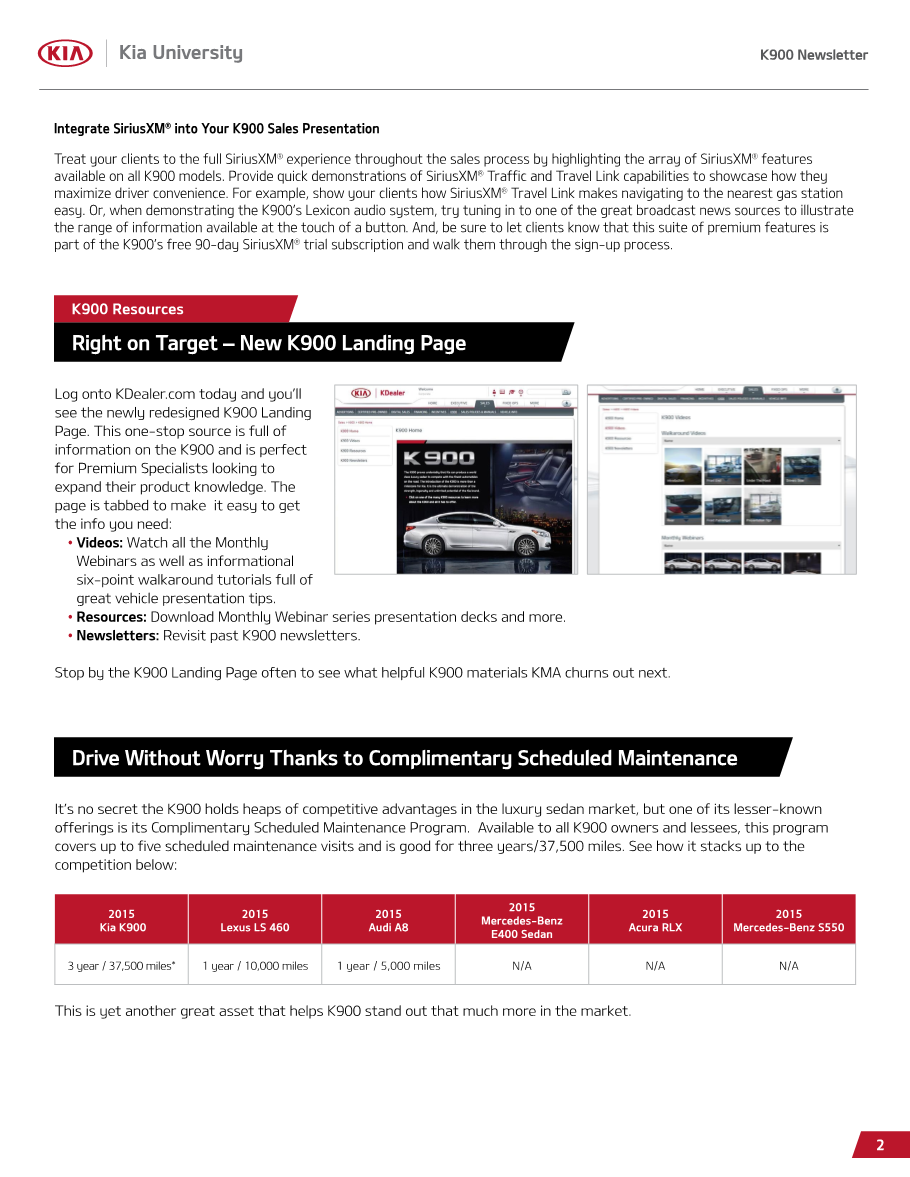 Newsletter for Kia University (2/3)