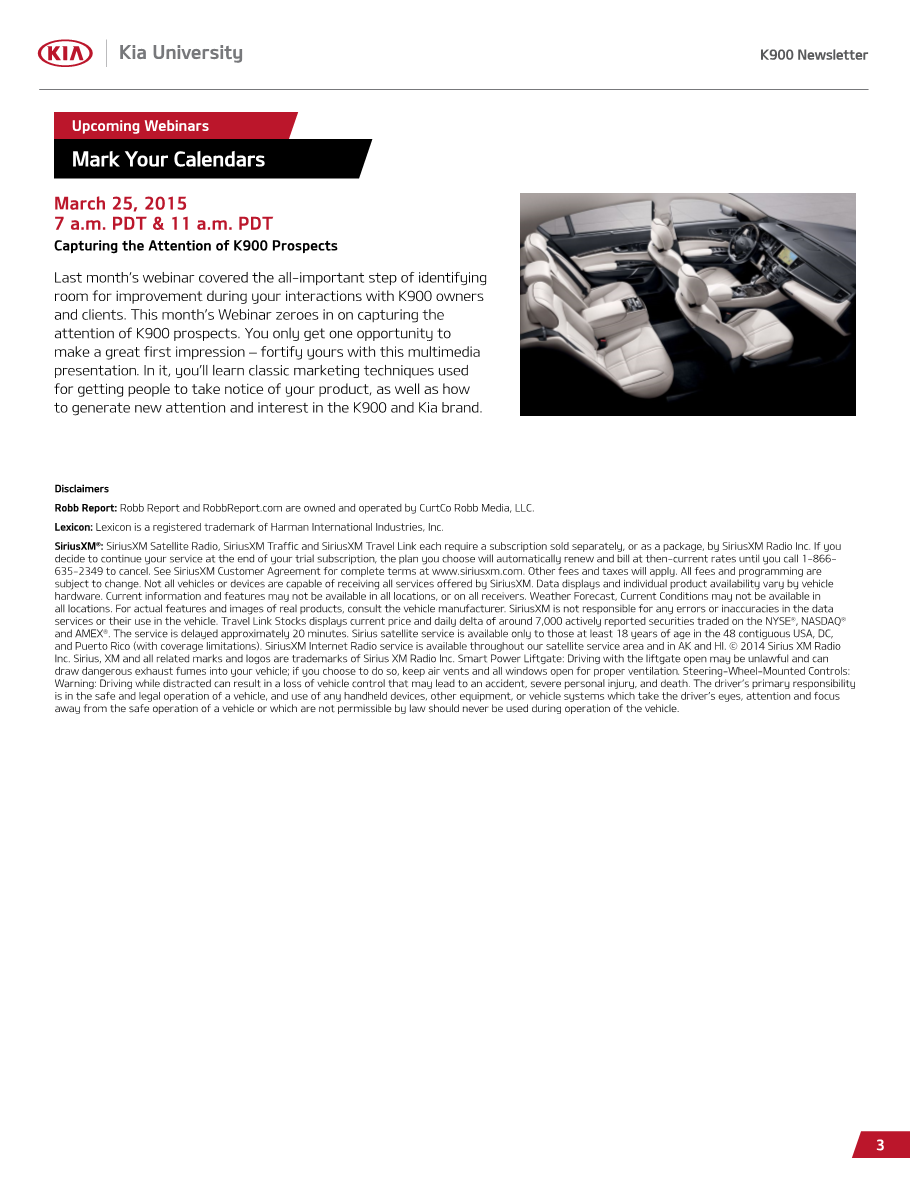 Newsletter for Kia University (3/3)