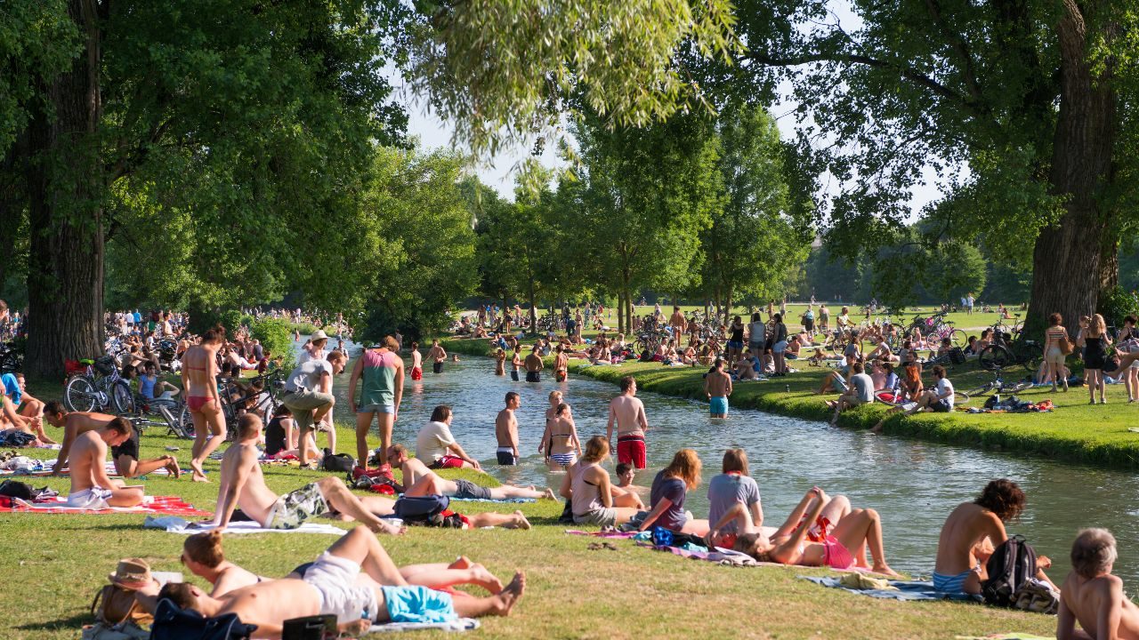 Urban Beach in Munich, Germany