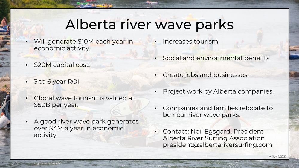 Current Wave Development Projects — Alberta River Surfing Association