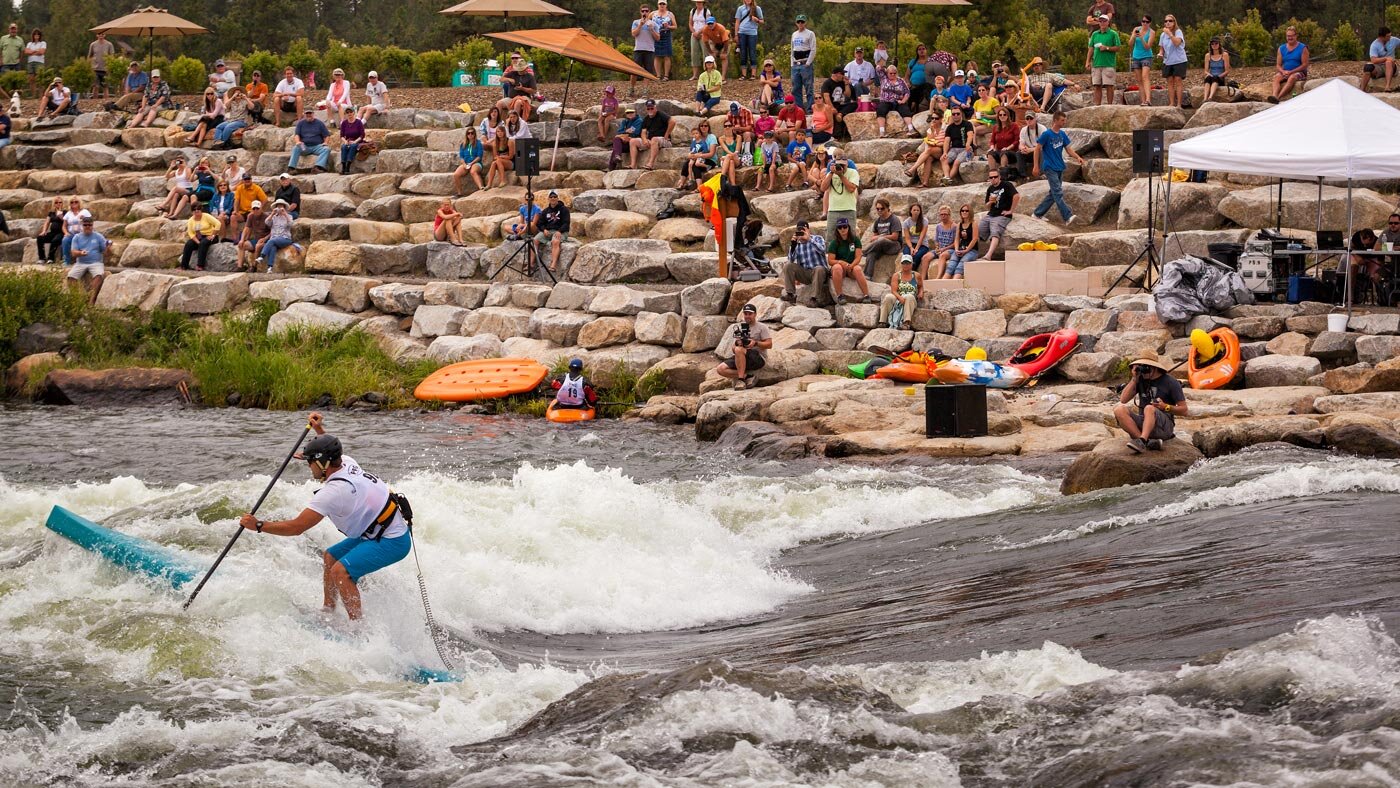 SUP race at Payette River Games.