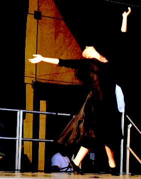 Anginese Phillips in movement at Harlem Summer Stage.