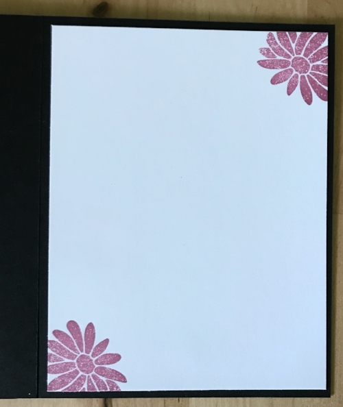 This is the inside I added after the video. This gives you the white space to write your greeting.