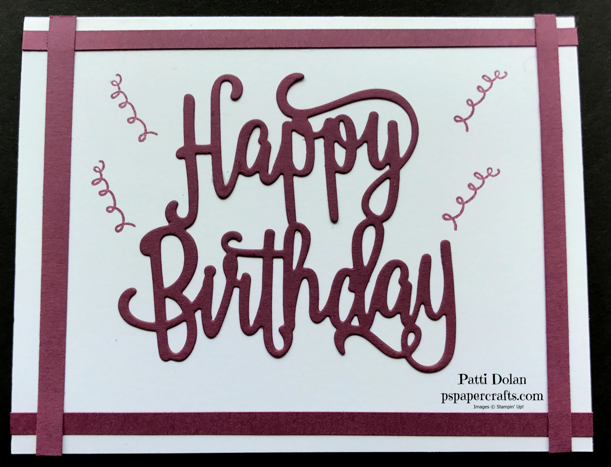 This card was made using the Fresh Fig cardstock and ink.