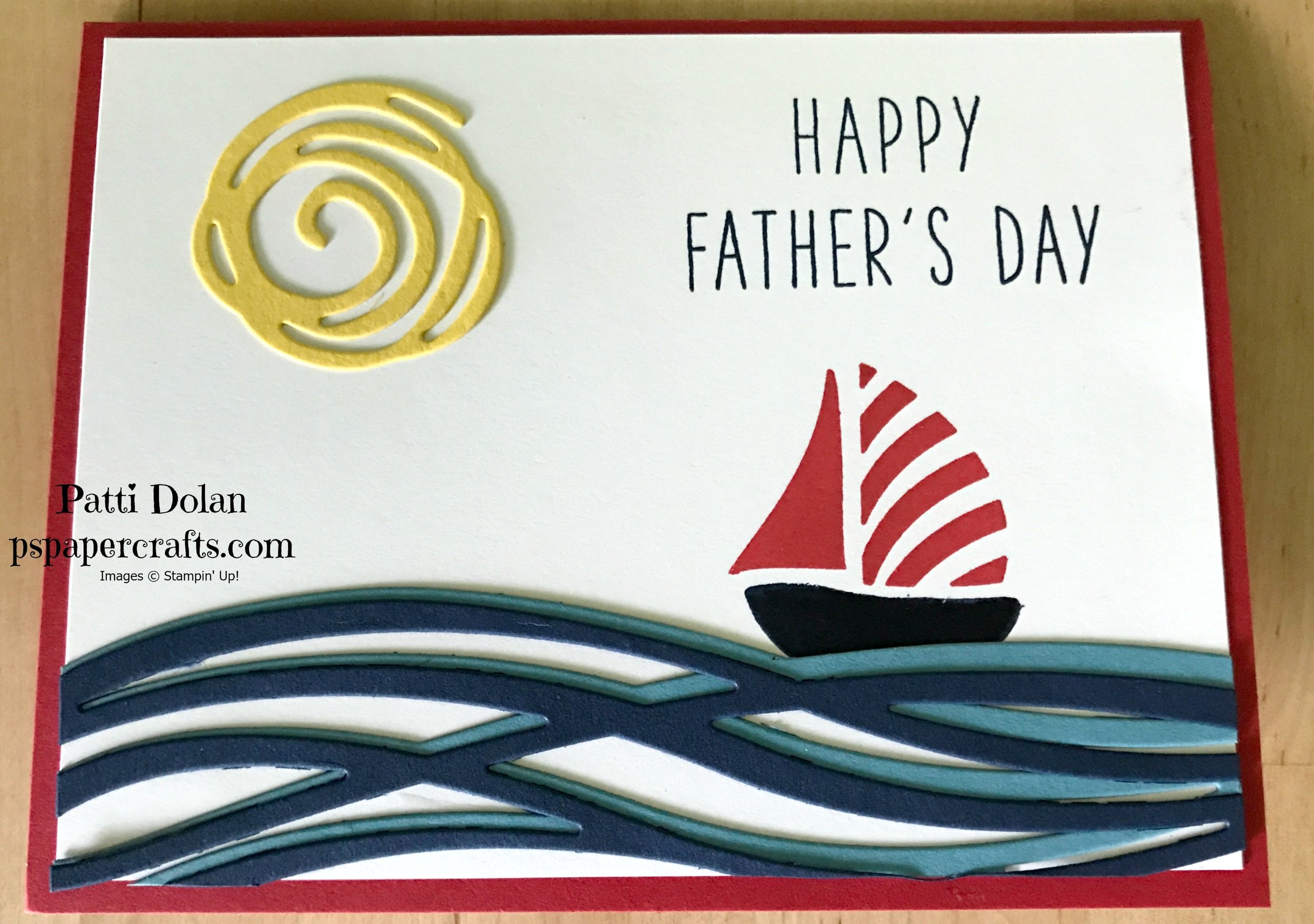 This card was made with a Real Red card base.