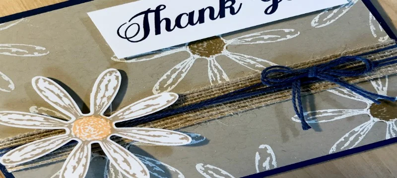 Rustic Thank You Card Using Daisy Delight
