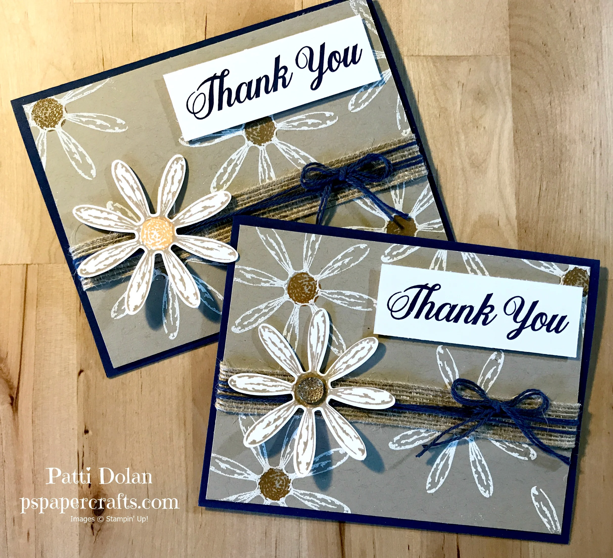 Rustic Thank You Card Using Daisy Delight — P.S. Paper Crafts