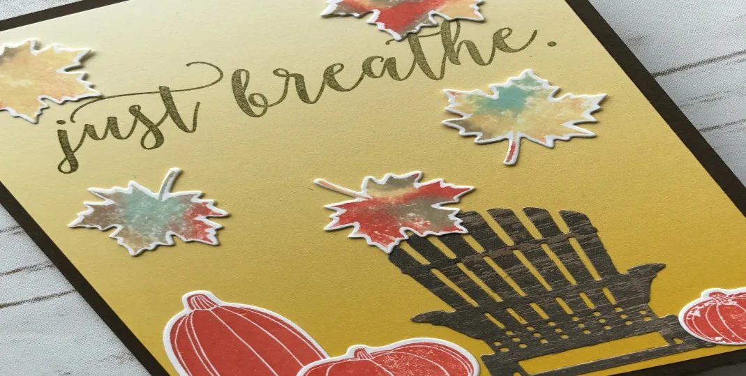 Beautiful Fall Card Using Baby Wipe Technique