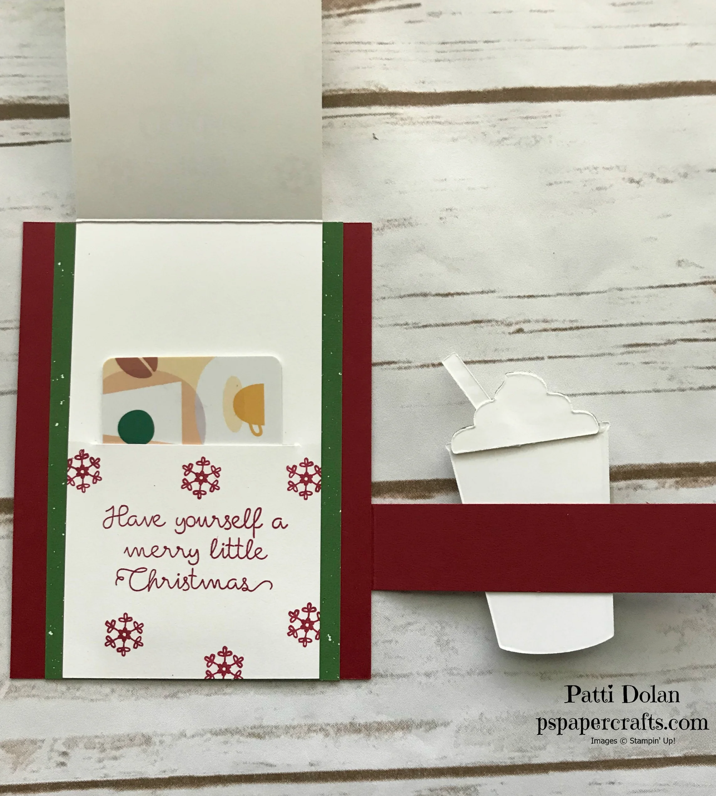 Merry Cafe Christmas Card with Gift Card Holder Inside.jpg