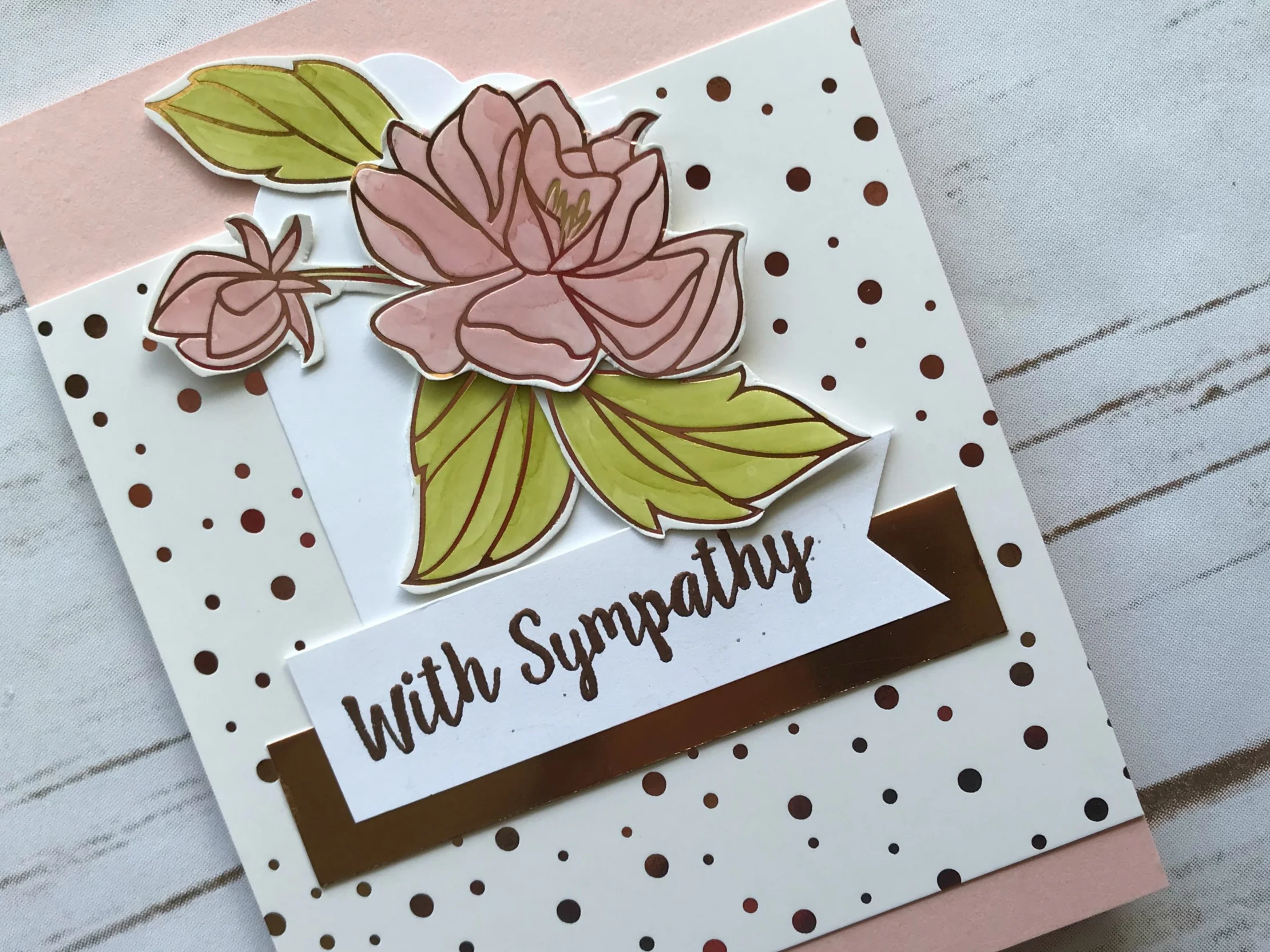 Beautiful Sympathy Card using the Gorgeous Springtime Foils DSP