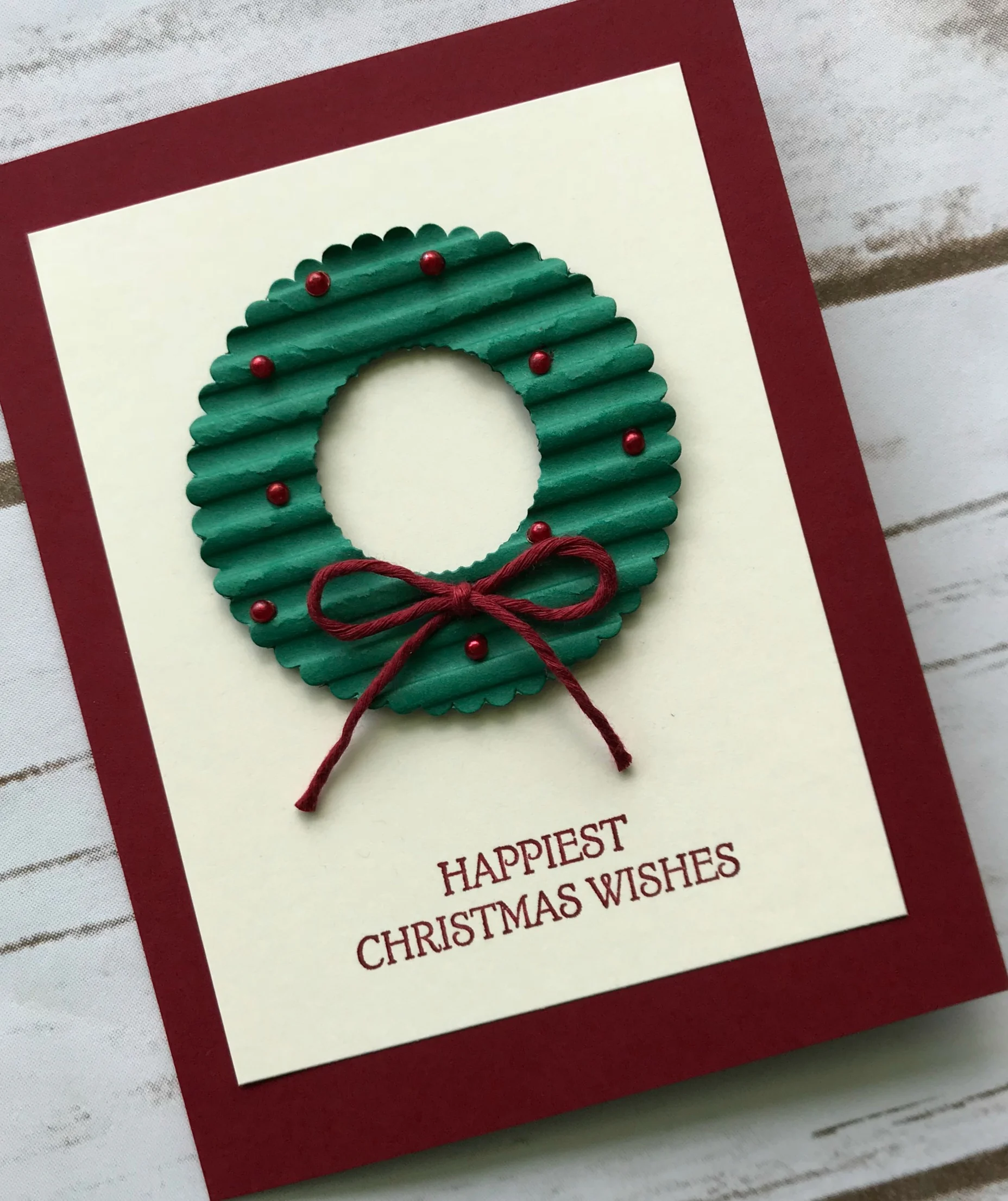 Corrugated Wreath Happiest Christmas Wishes