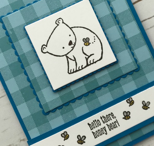 Cute Baby Cards - A Little Wild with Buffalo Check