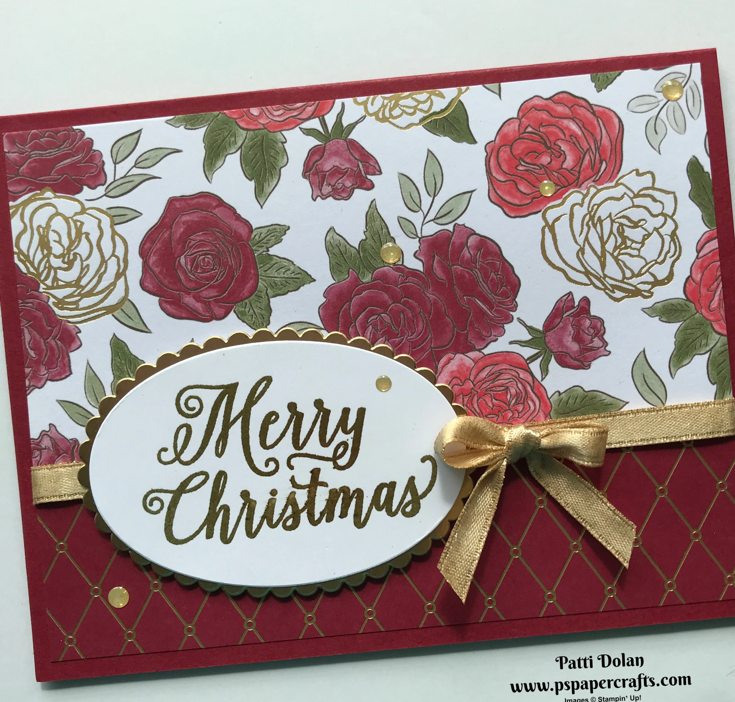 Simple But Elegant Rose Christmas Card