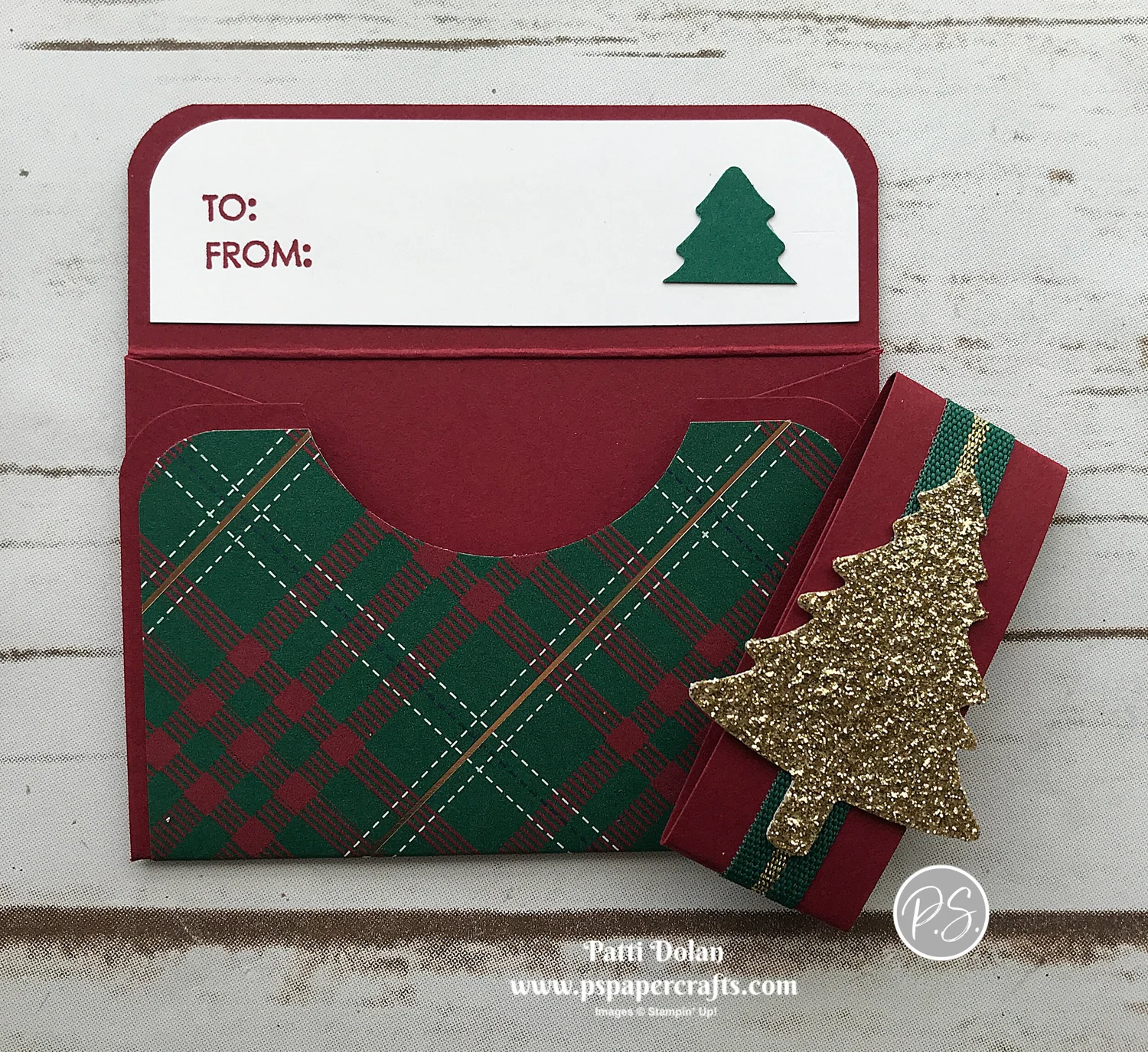 Pretty Plaid Gift Card Holders — P.S. Paper Crafts