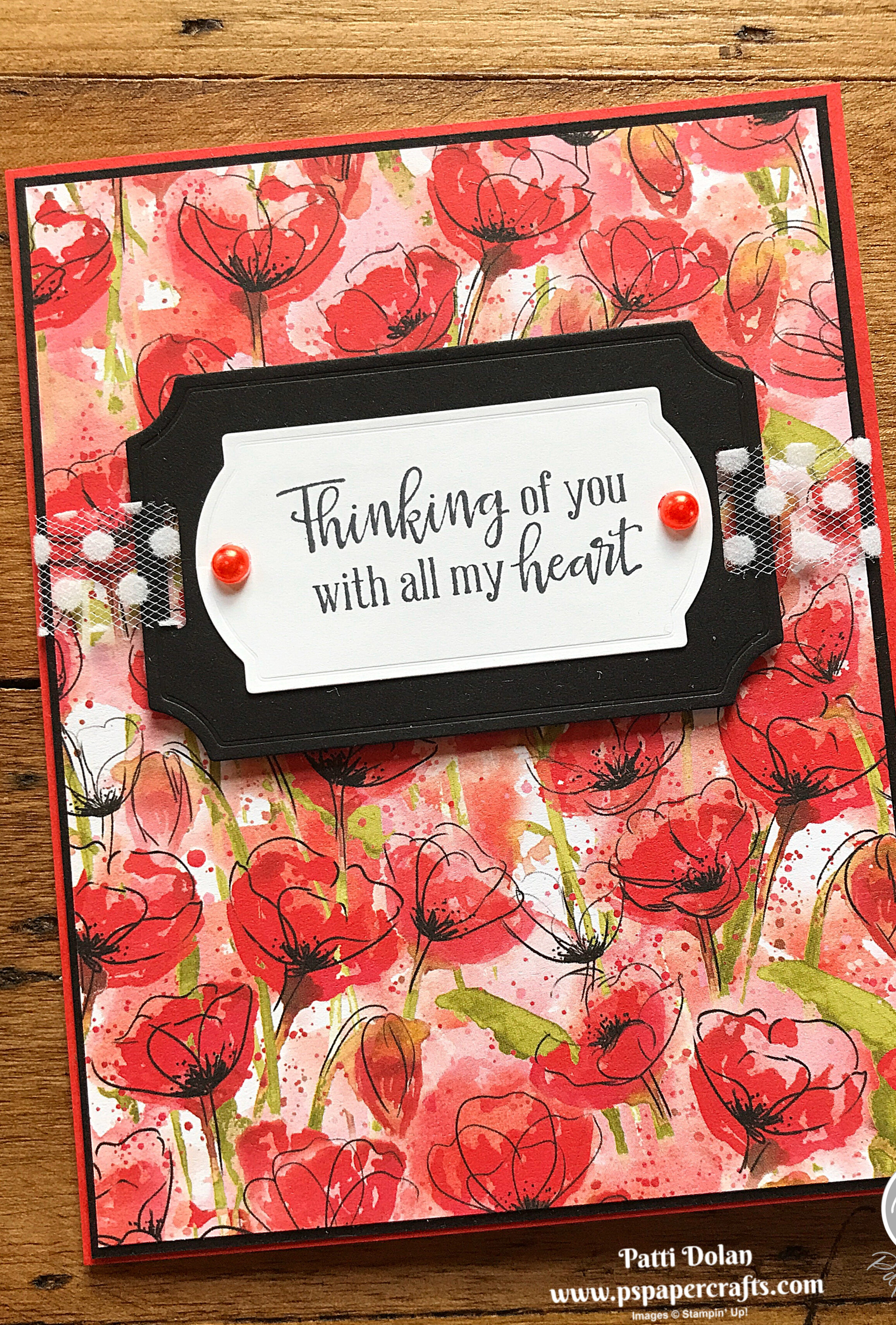 Peaceful Poppies Sympathy Card