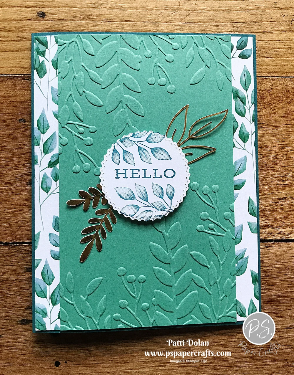 Beautiful Hello Card with Forever Greenery — P.S. Paper Crafts