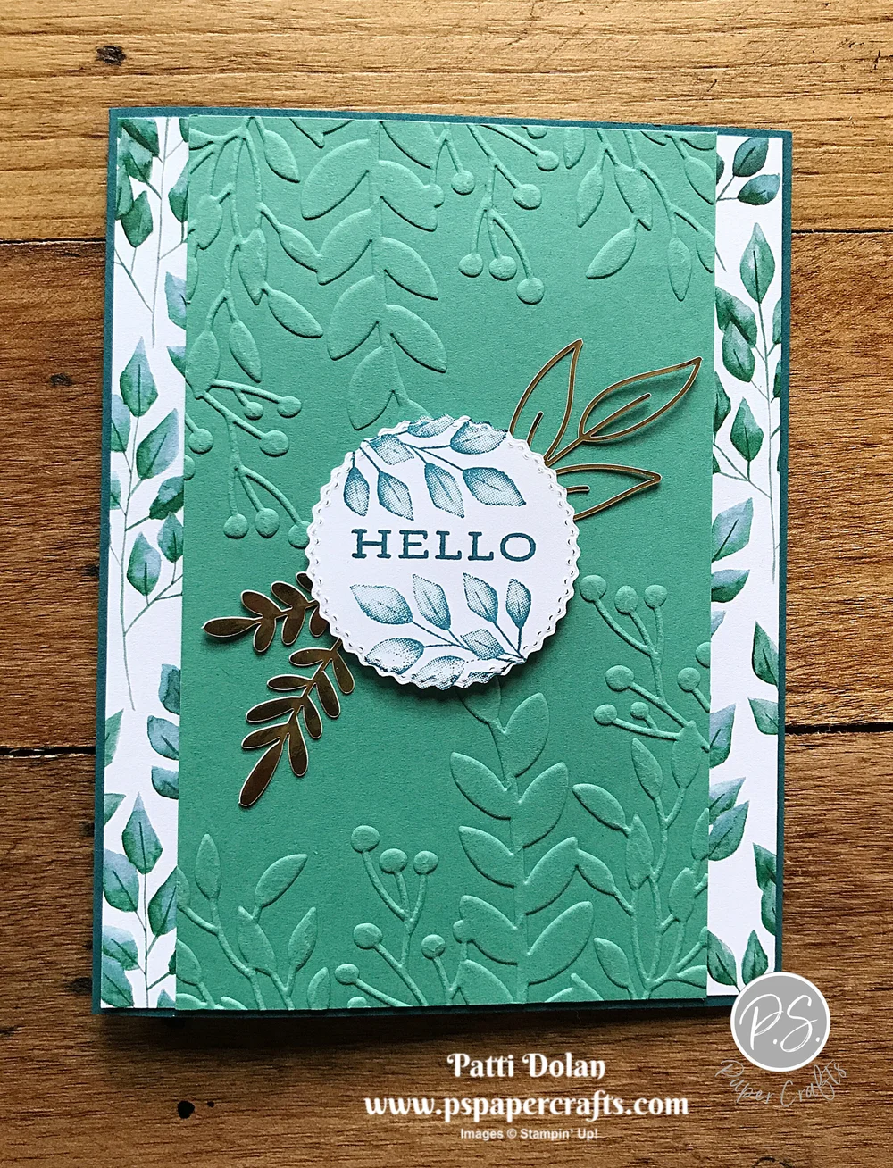 Beautiful Hello Card with Forever Greenery — P.S. Paper Crafts