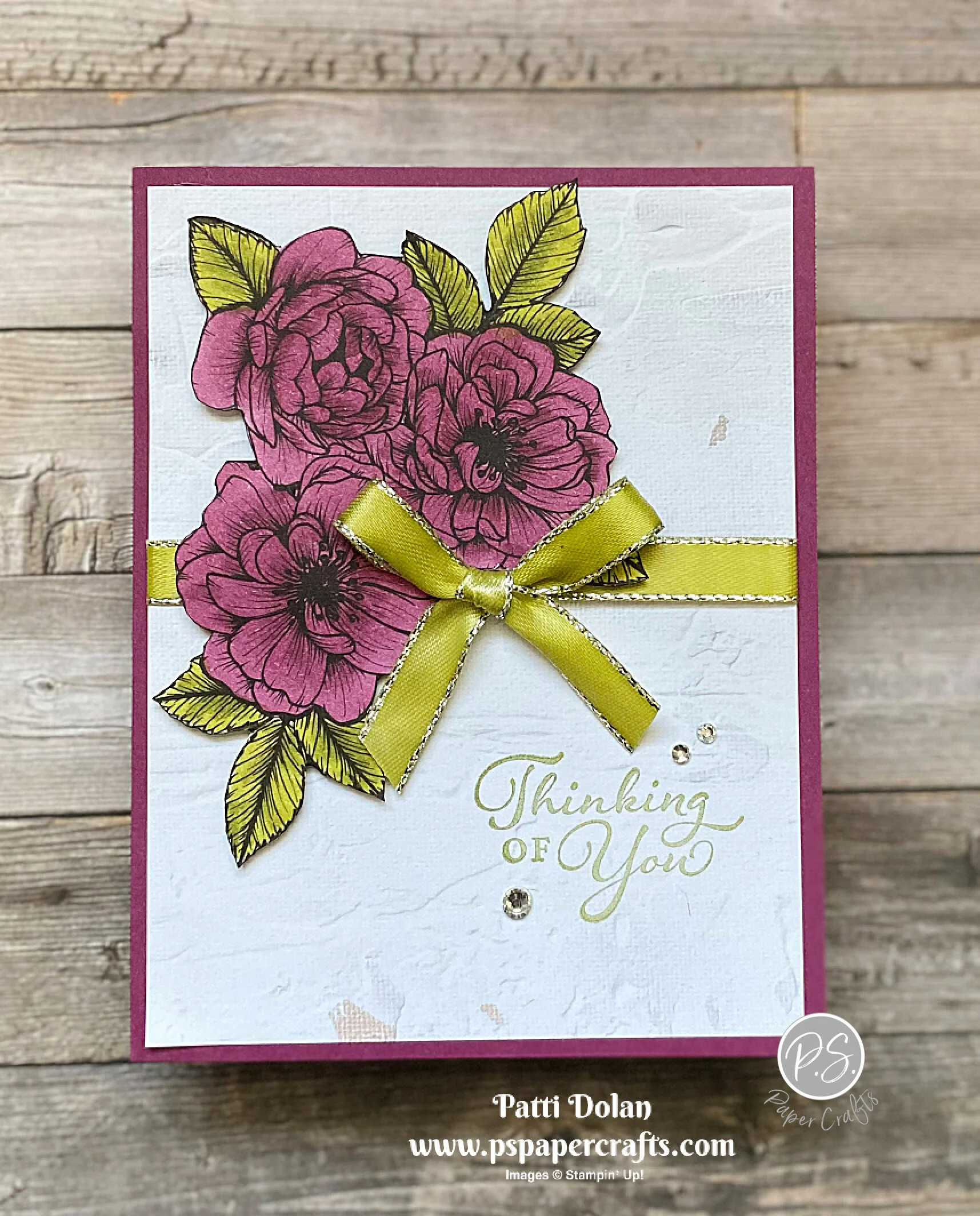 Thinking Of You Card using True Love Designer Series Paper — P.S. Paper ...