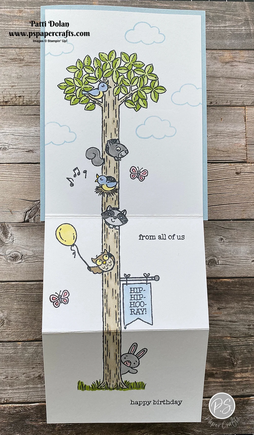 Woodland Wonder Fun Fold Birthday Card — P.S. Paper Crafts
