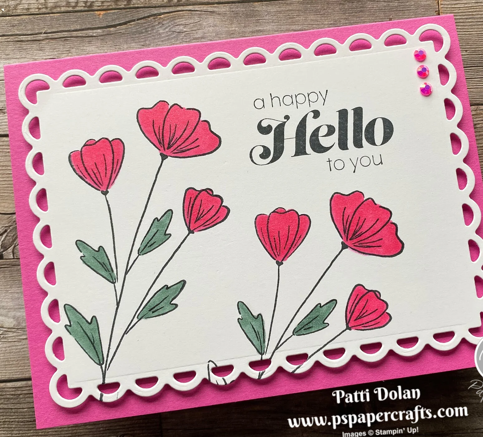 Simple Flowers Of Friendship Hello Card