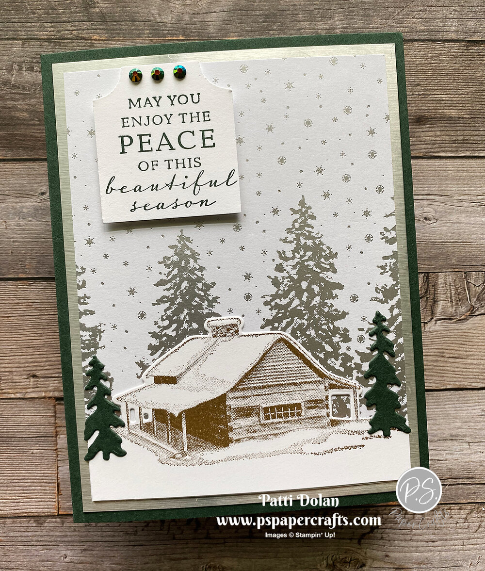 Peaceful Cabin Christmas Card — P.S. Paper Crafts