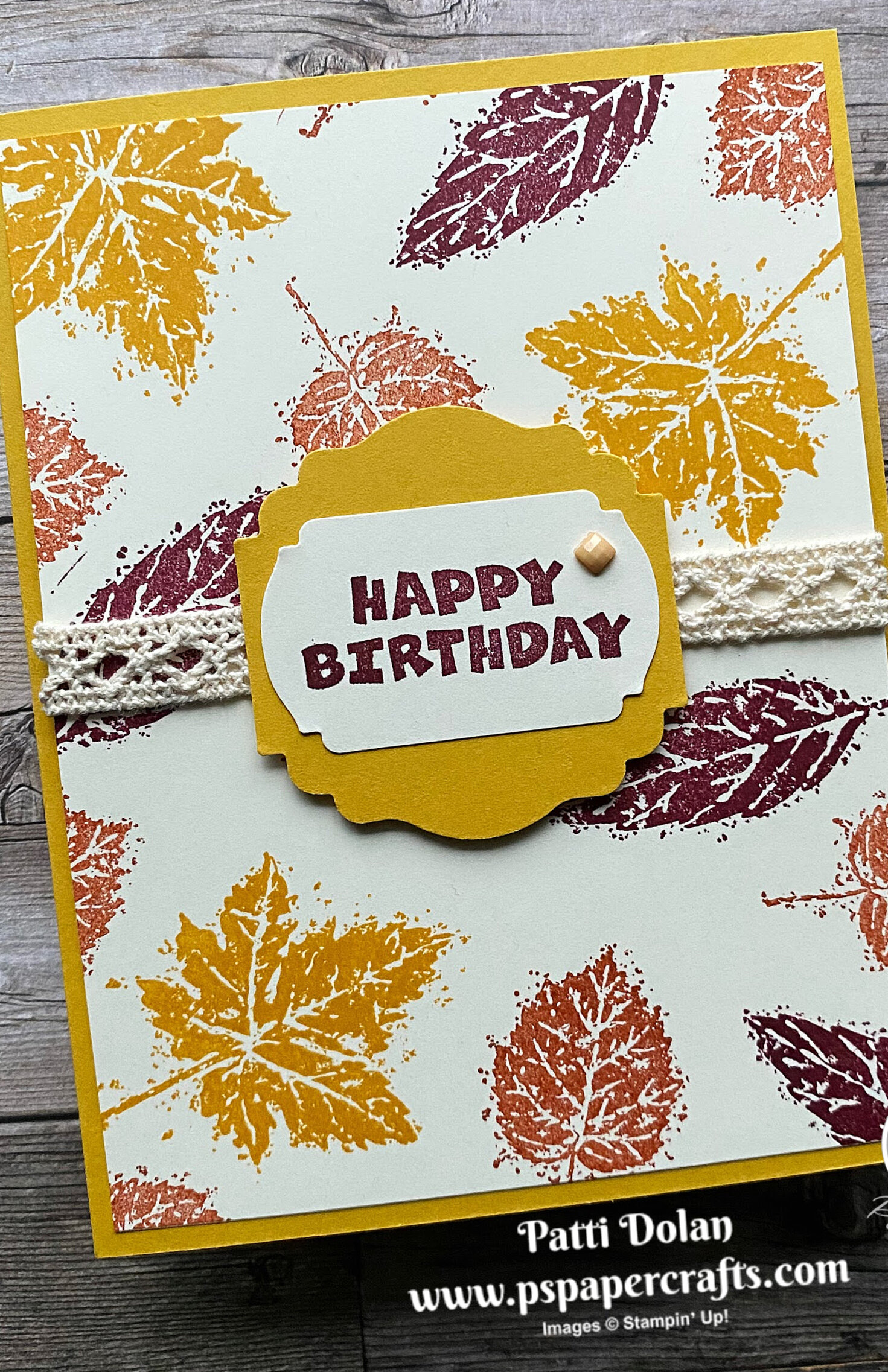 Gorgeous Leaves Birthday Card