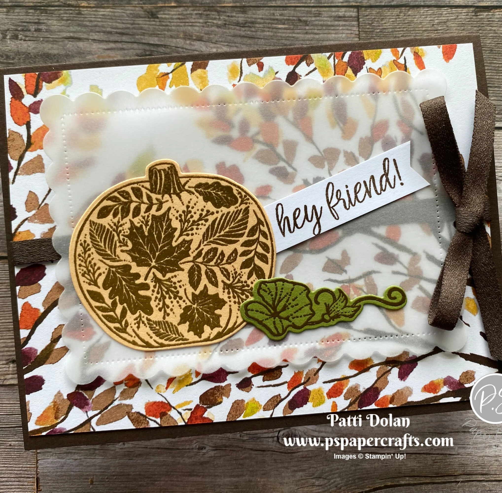 Pretty Pumpkins Hey Friend Card