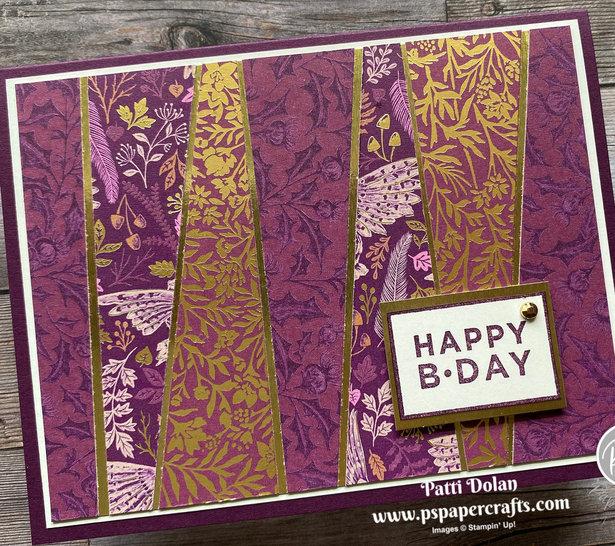 Scrappy Birthday Card - Blackberry Beauty