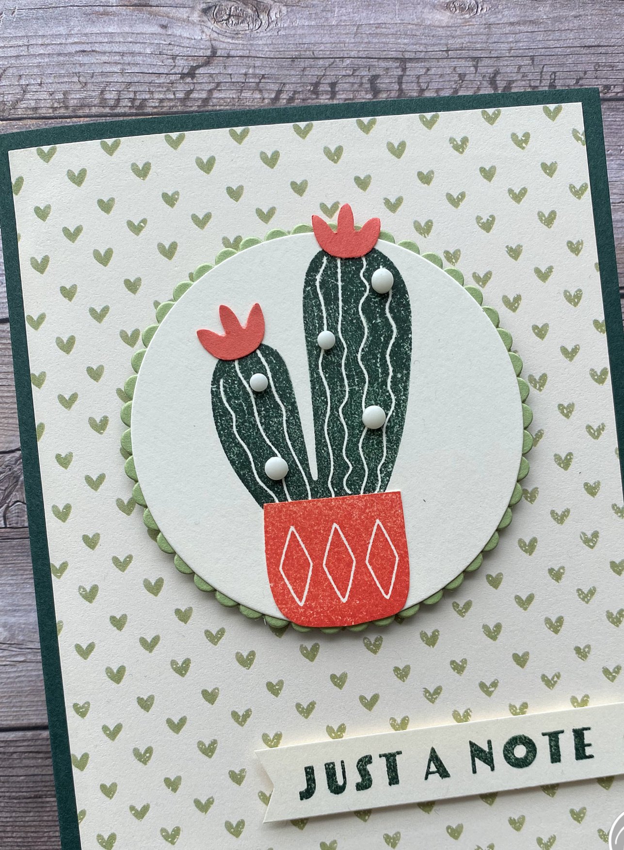 Cactus Cuties Just A Note Card  P.S. Paper Crafts