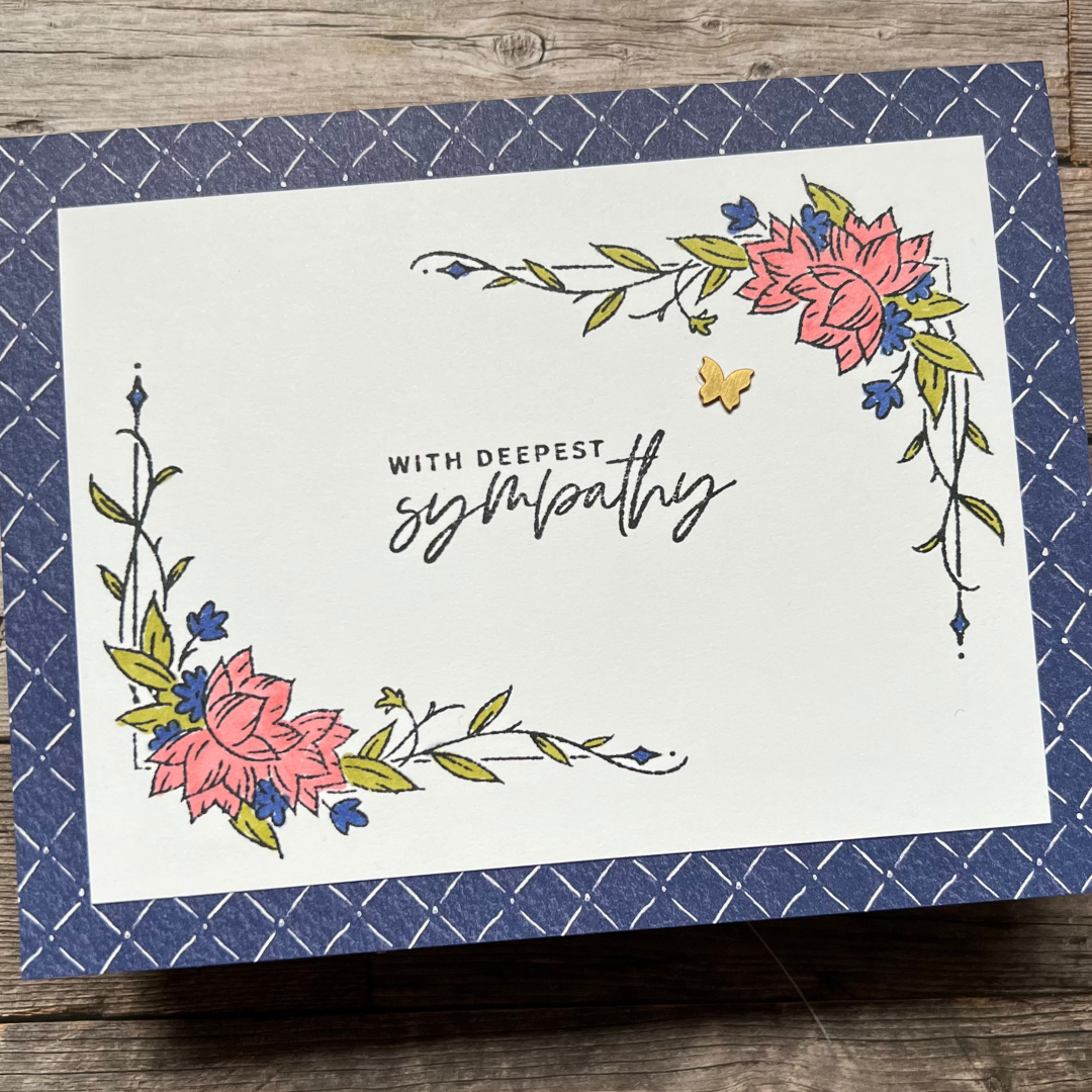 Simple Sympathy Card using Decorative Borders